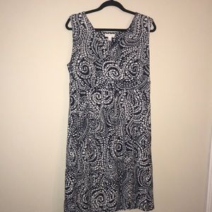 Charter Club blue/white size L dress, good cond.